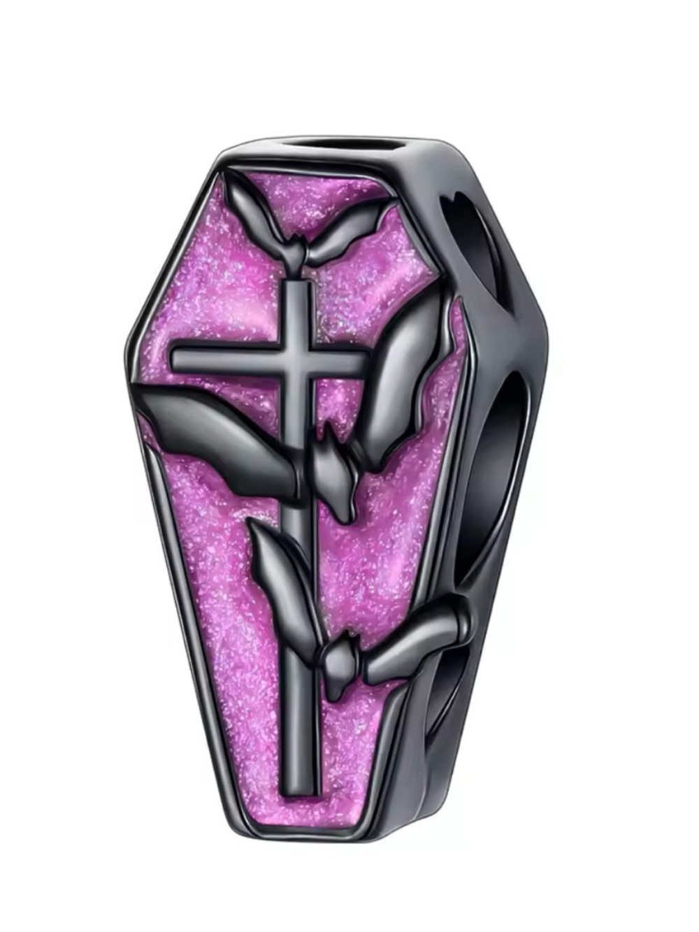 New coffin bats pandora style charm